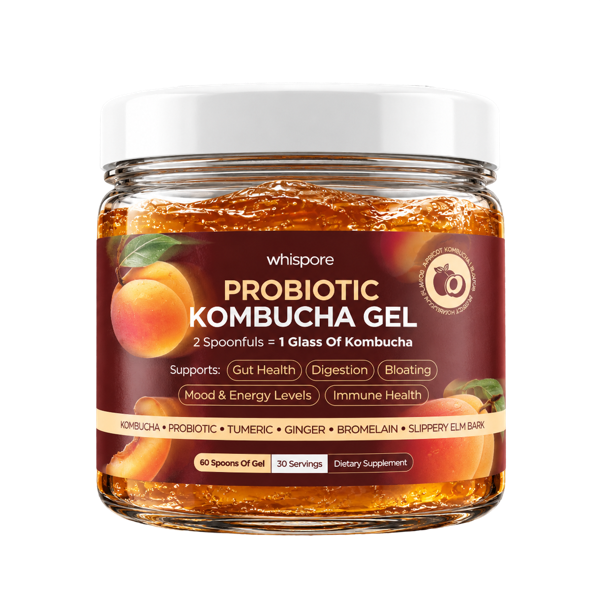 Deep-Brewed Apricot Kombucha Gel by Whispore