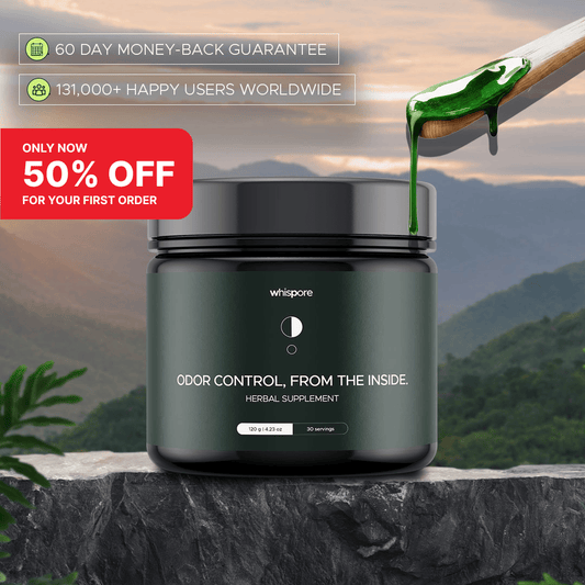 50% Off Your First Order — Anti-Bad Breath Herbal Gel Supplement by Whispore™